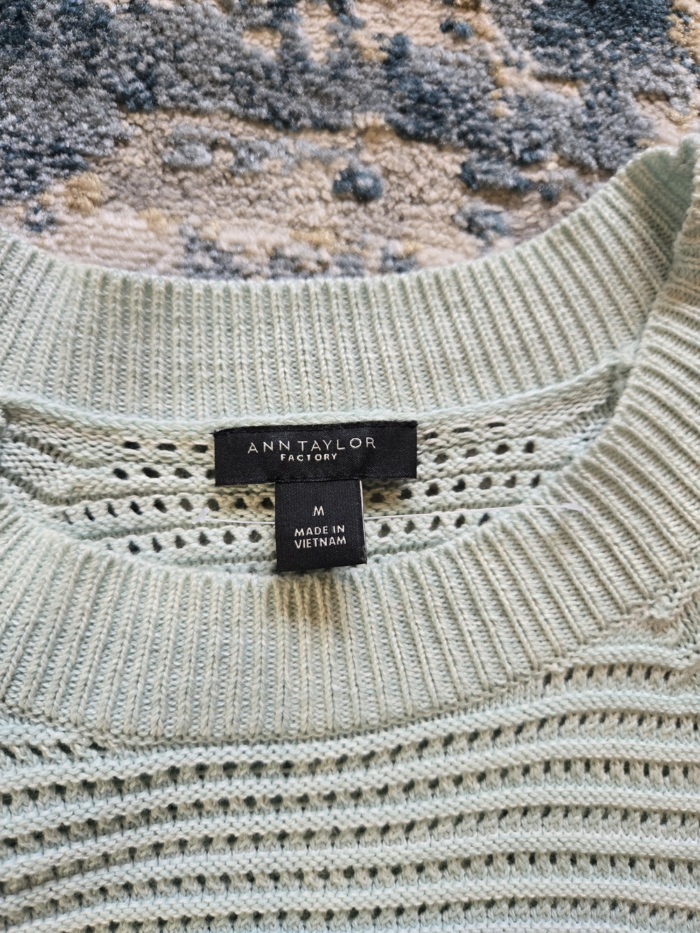 Ann Taylor Factory Women's Light Mint Knit Sweater - M
